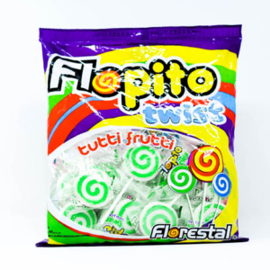 Chupetin FLOPITO TWIST – Tutty Frutti  – Verde – 18gr unid